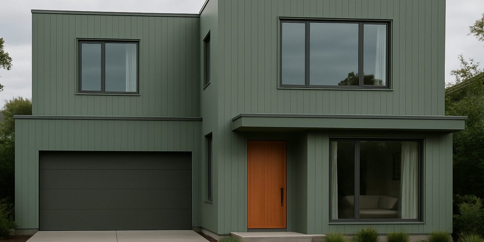 Hausfassade in Grün Grau – Ideen und Design für dein Zuhause