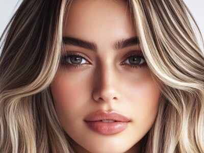 Braune Haare mit blonden Strähnen vorne So setzt du Highlights perfekt in Szene