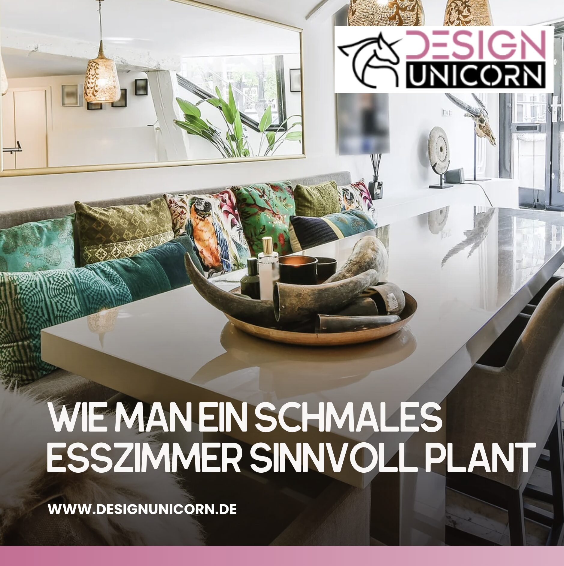 Wie man ein schmales Esszimmer sinnvoll plant