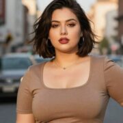 Frisuren für mollige Frauen mit rundem Gesicht